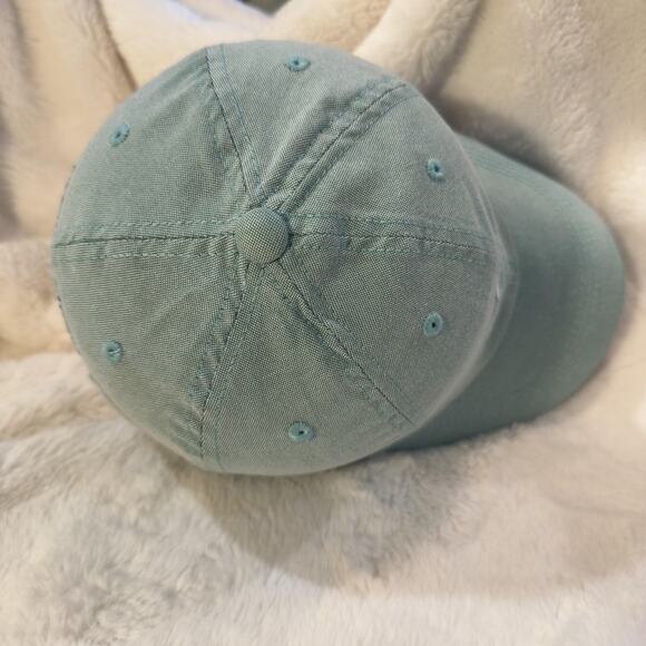 Vineyard Vines Hat Cap Baseball Strap Back Mens Teal Whale Logo Embroidered - Picture 5 of 7